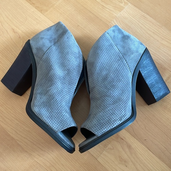 Vince Camuto suede pinhole mule booties heels - Picture 8 of 11